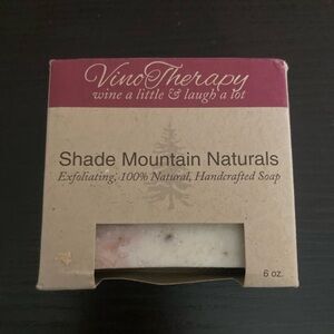 Shade Mountain Naturals Exfoliating bar soap. Created with wine settlements. New